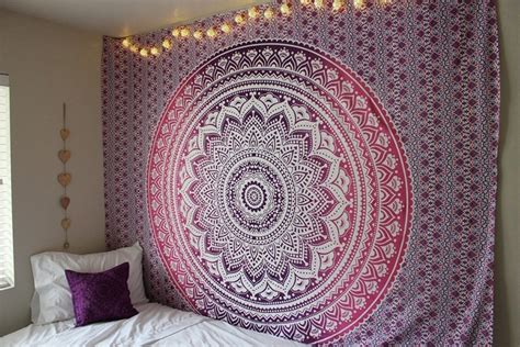As long as you don't mind the fabric dipping in the middle, wall hooks can support the tapestry on their own. 15 Wall Covering Ideas To Fall in Love With