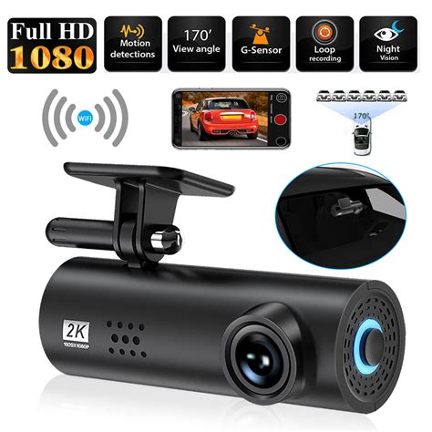 Tsv Upgrade Version Car Dash Cam Driving Recorder With Built In Wifi 170° Wide Angle Car