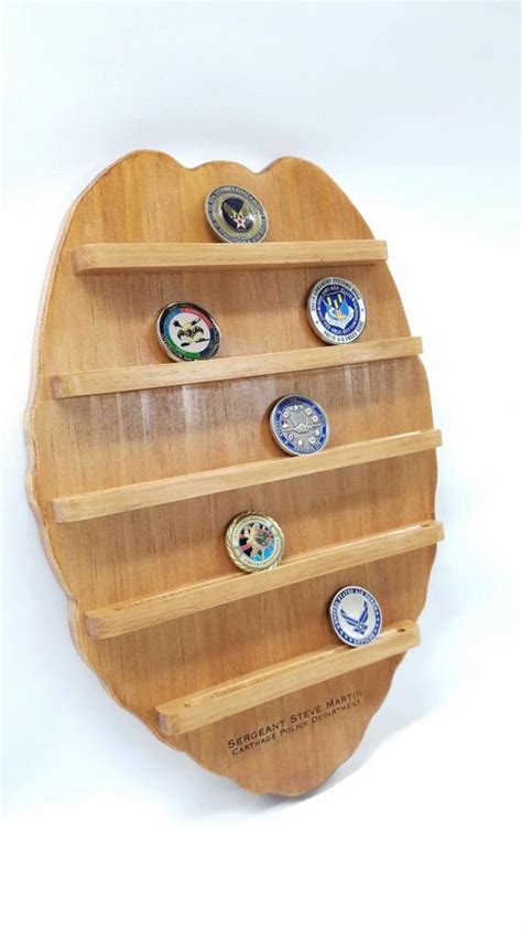 Wall Hanging Police Badge Challenge Coin Holder Wood Police Etsy