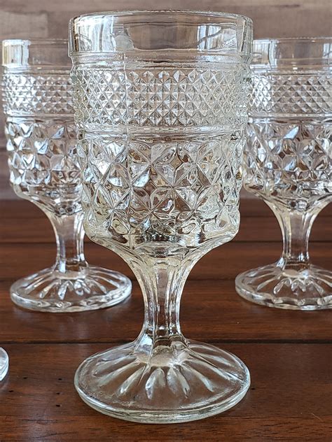 5 Clear Wexford Glasses By Anchor Hocking Vintage Bar Ware And Etsy