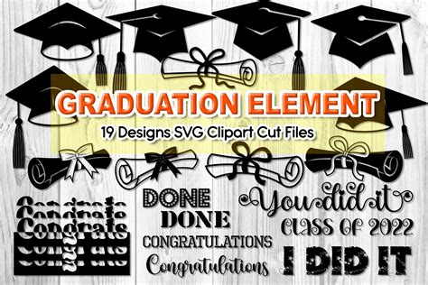 Graduation Cap And Diploma Svg Clipart Graphic By V Design Creator