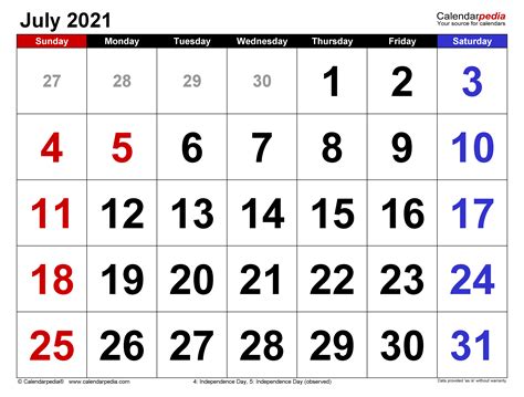 Download a free, printable calendar for 2021 to keep you organized in style. July 4 2021 Calendar | Printable Calendars 2021