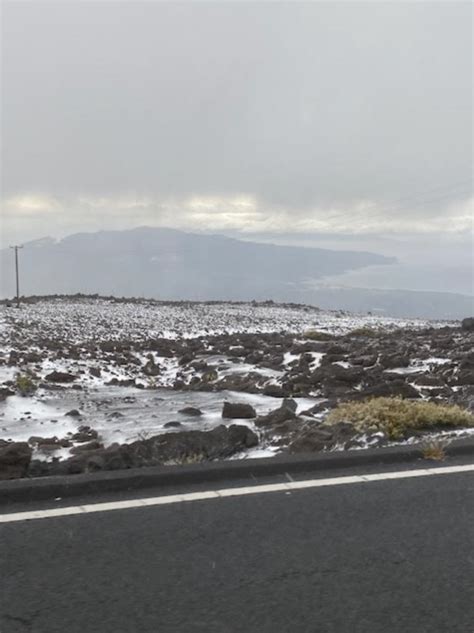 Snow Graces Haleakalā Maui Now