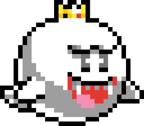 Download King Boo King Boo Mario Pixel Art Png Image With No Background