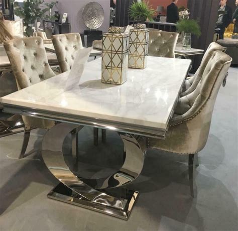 Selene White Marble Dining In 2021 Luxury Dining Room Dining Table