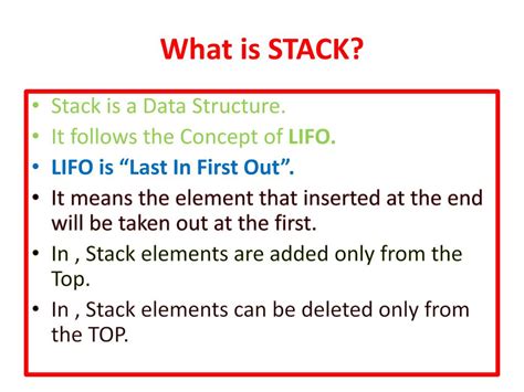 Ppt What Is Stack Powerpoint Presentation Free Download Id2781447