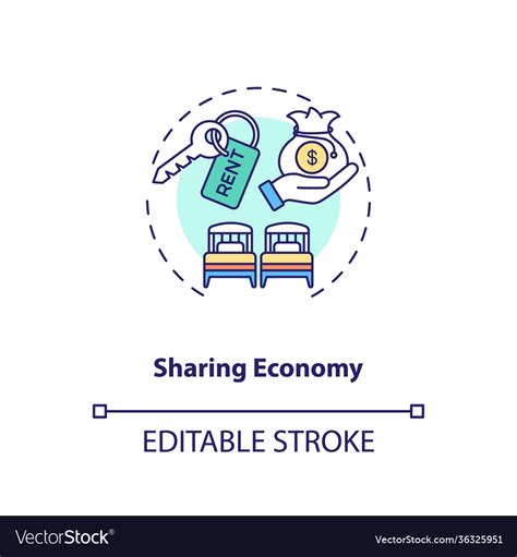 Sharing Economy Concept Icon Royalty Free Vector Image
