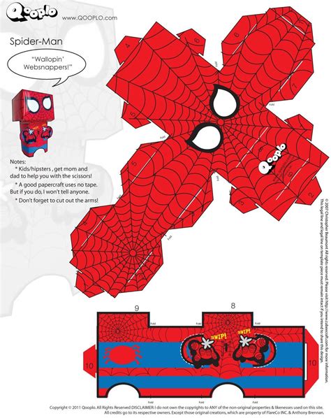 Minecraft Papercraft Spider Marvel En Cubeecraft Plantillas Para