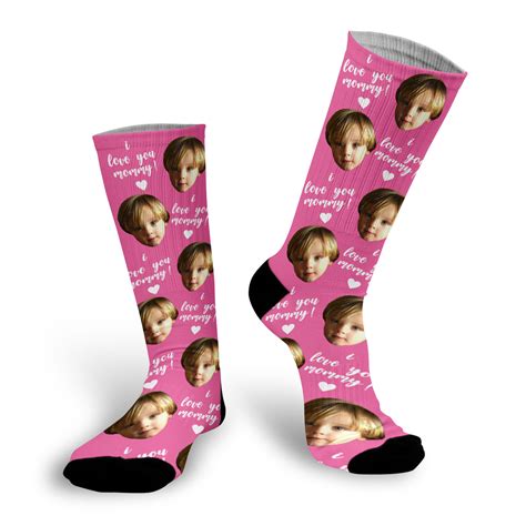 Pink Mothers Day Socks Mothers Day Socks Photo Socks For Mothers Stamp Out
