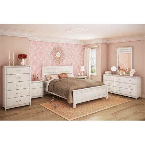 Unique whitewash bedroom set are often private rooms for relaxing, sleeping, dressing, bodily connections between couples. South Shore Vendome Queen Bedroom Set in Distressed White ...
