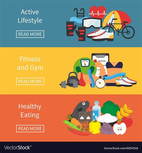 Healthy Lifestyle Infographic Royalty Free Vector Image