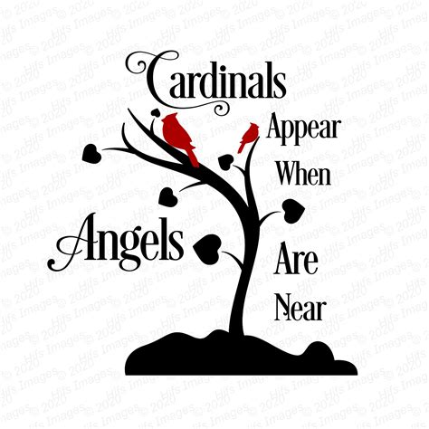 Cardinals Appear When Angels Are Near Svg Clipart Red Etsy Images And