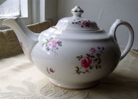 Vintage Staffordshire English White Bone China Teapot With Etsy Tea