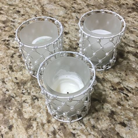 20 White Pearl Votive Candles Rental Fee 2 Each Votive Candles