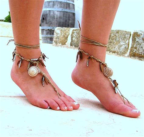 Barefoot Sandals Native American Boho Barefoot Sandals Barefoot