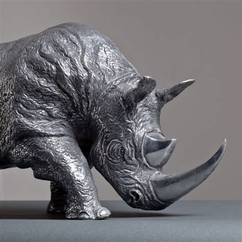 Rhino Sculpture Rhinoceros Sculpture Aluminium Rhino Sculptura