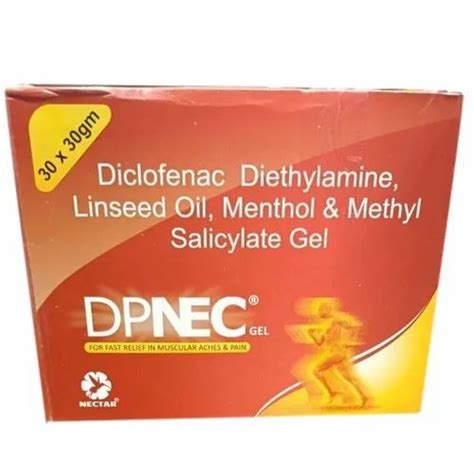 Diclofenac Diethylamine Linseed Oil Menthol Methyl Salicylate Gel 30