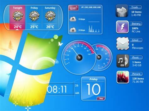 Windows 7 Gadgets Pack System Themes