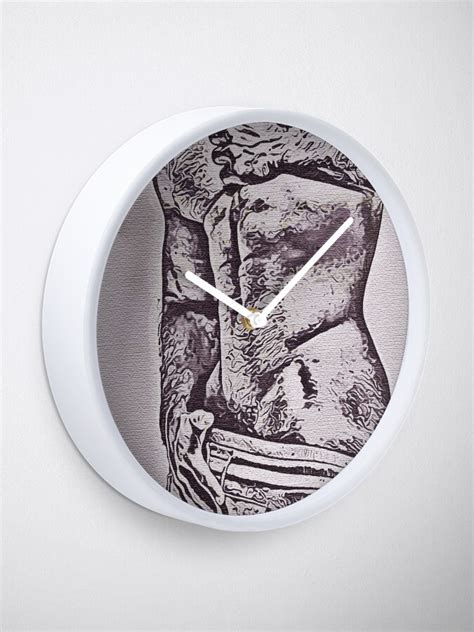 Feeling My Chest Male Erotic Nude Male Nudes Male Nude Clock By Male Erotica Redbubble