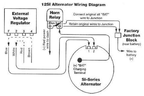 ford alternator wiring diagram internal regulator wire