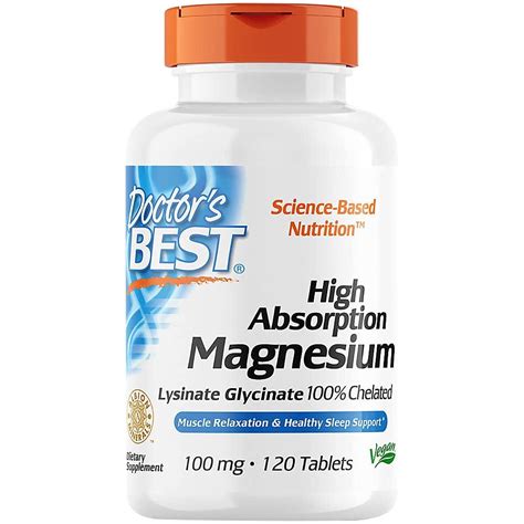 Doctors Best High Absorption Magnesium 100 Mg 120 Tablets Almaq