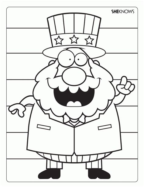 Uncle Sam Coloring Page Coloring Home