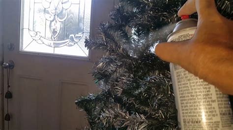 Spray Painting A Christmas Tree Metallic Silver Youtube