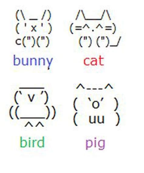 How To Make Emoticon Animals Out Of Punctuation Keyboard Symbols