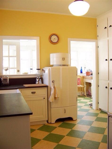 Blue and white kitchen floor tiles. Need RETRO linoleum floor for kitchen