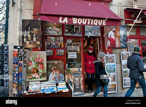 Place Du Tertre Montmartre Paris Painter Painting Stock Photo Alamy