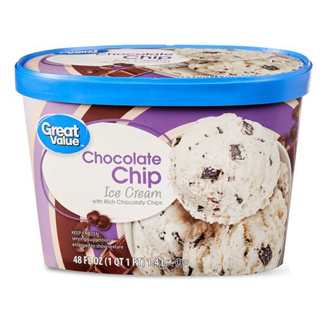 Great Value Chocolate Chip Ice Cream 48 Fl Oz
