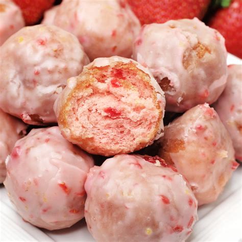 Strawberry Donut Hole Recipe Kitchen Fun With My 3 Sons