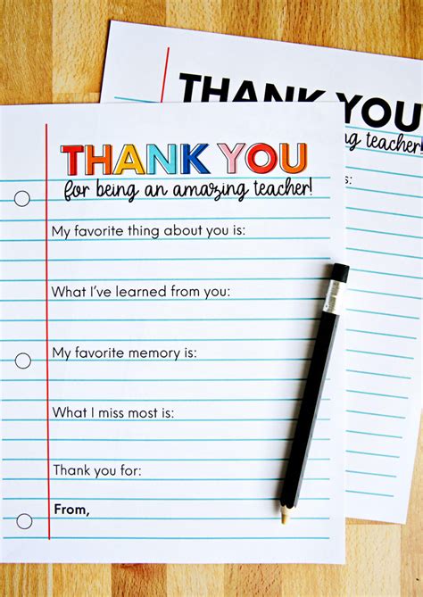 Teacher Appreciation Letter Ideas