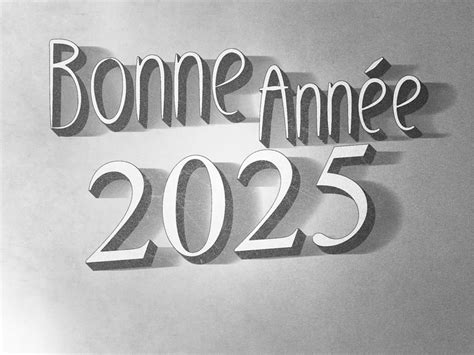 bonne année 2025 effet graphique vieilli