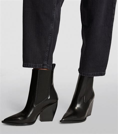 Womens Allsaints Black Leather Ria Boots 90 Harrods Uk
