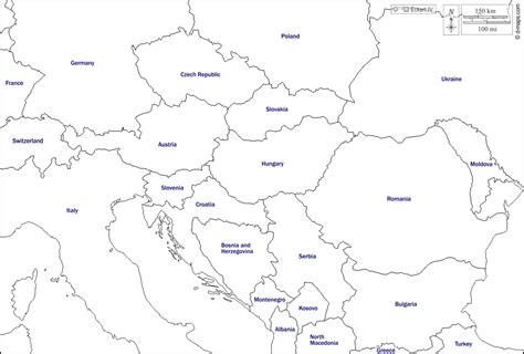 Central Europe Free Map Free Blank Map Free Outline Map Free Base