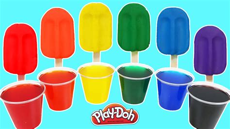 Learn Colors Play Doh Rainbow Popsicles Ice Cream Fun And Easy Dye Play