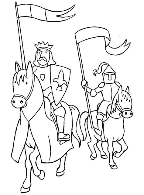 Knight Guaring A King Coloring Page : Coloring Sky