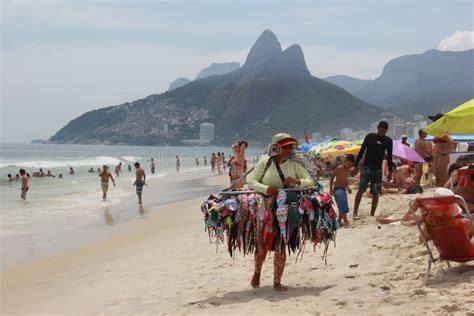 Rio Carnival Has Crowded Beaches And Sunny Days Editorial Photography