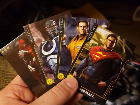 2.21 injustice & zealotus card. Dave And Busters has Series 2 Injustice cards. Also Contest of Champions : InjusticeMobile
