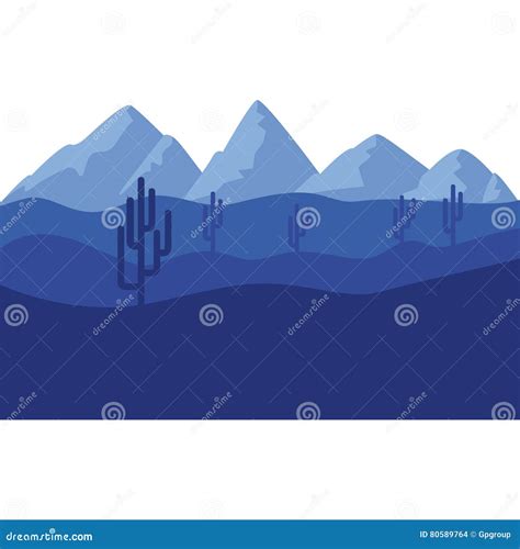 Isolated Desert Landscape Design Stock Vector Illustration Of Vector