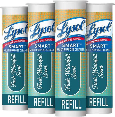Lysol Smart Refill Cartridges 4 X 0195floz 576ml Pack Of 4 Fresh Waterfall