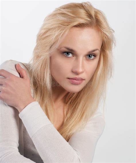 Portrait Of A Beautiful Blonde Woman Stock Image Image Of Happy Face 86652739
