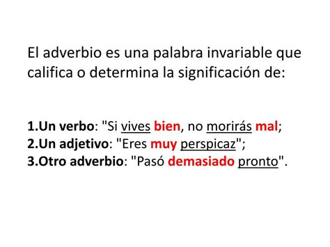 Ppt Los Adverbios Y Las Frases Adverbiales Powerpoint Presentation My