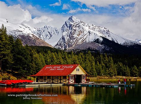 Boat House Maligne Lake Alberta Jeffrey Newcomer Flickr