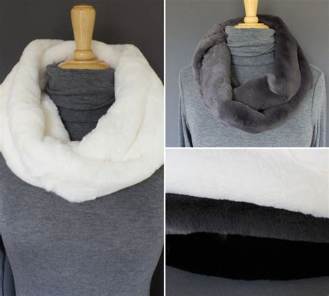 Faux Fur Scarf Soft Infinity Scarf Cowl Neck Fluffy Soft Loop Etsy