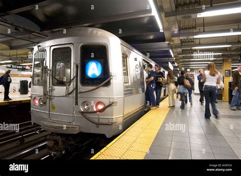The A Train New York Subway Line New York City America Usa Stock