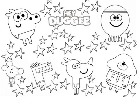 Hey Duggee Colouring Sheet Instant Download Colouring Page Etsy Uk