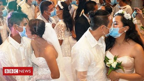 Live coronavirus updates and today's latest lockdown rules across the uk. Coronavirus: Mass masked wedding in the Philippines ...