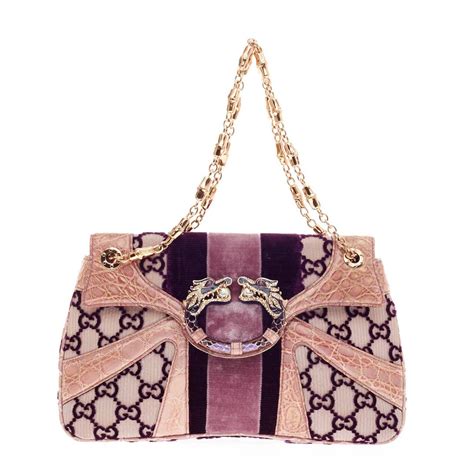 Gucci Jeweled Dragon Bag Velvet Monogram Bags Gucci Shoulder Bag